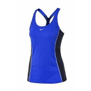 Nike Dri Fit Tank Top Womens Medium Blue Built‎ In Bra Racerback Workout